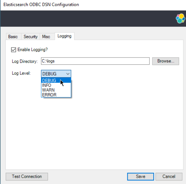 Select DEUG: Elastisearch to Power BI